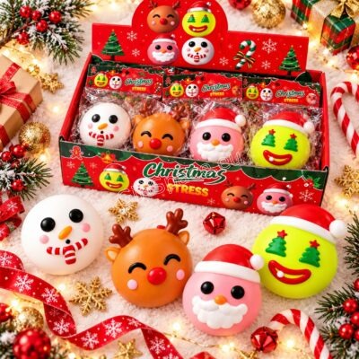Christmas Squishy коледни скуиши – еленче, снежен човек, Дядо Коледа и усмихнат коледен герой