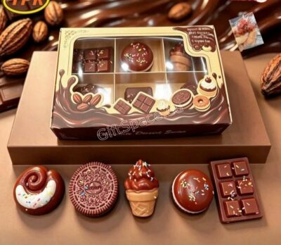 Squish Relax Chocolate Dessert Collection шест меки шоколадови скуиши фигурки подаръчен комплект
