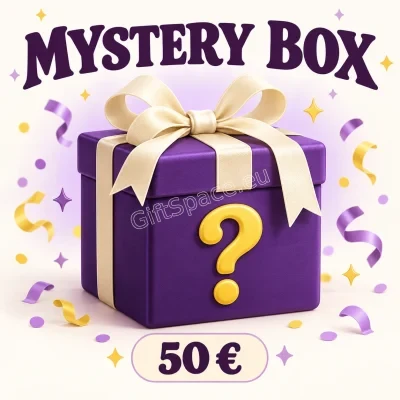 Mystery Box 50 € — лилава подаръчна кутия с изненада