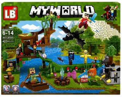 Конструктор Minecraft My World с Ендър Дракон и 427 части