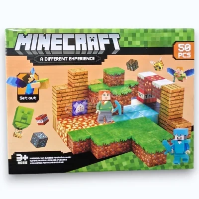 Комплект от 50 магнитни пикселни кубчета Minecraft