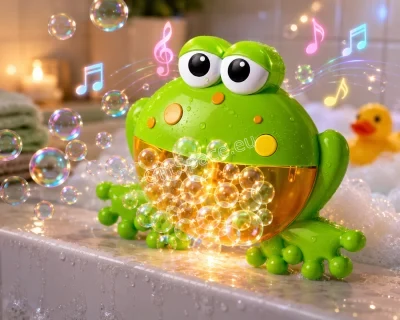 Зелена музикална жаба Bubble Frog за балончета в банята