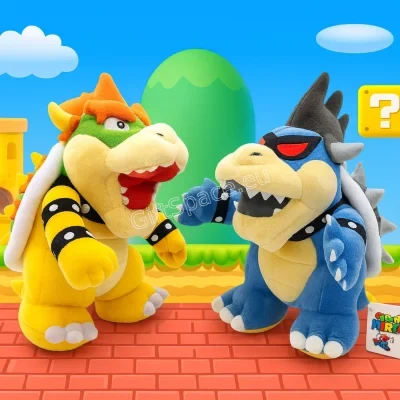 Плюшена играчка Bowser от Super Mario в жълт или син вариант