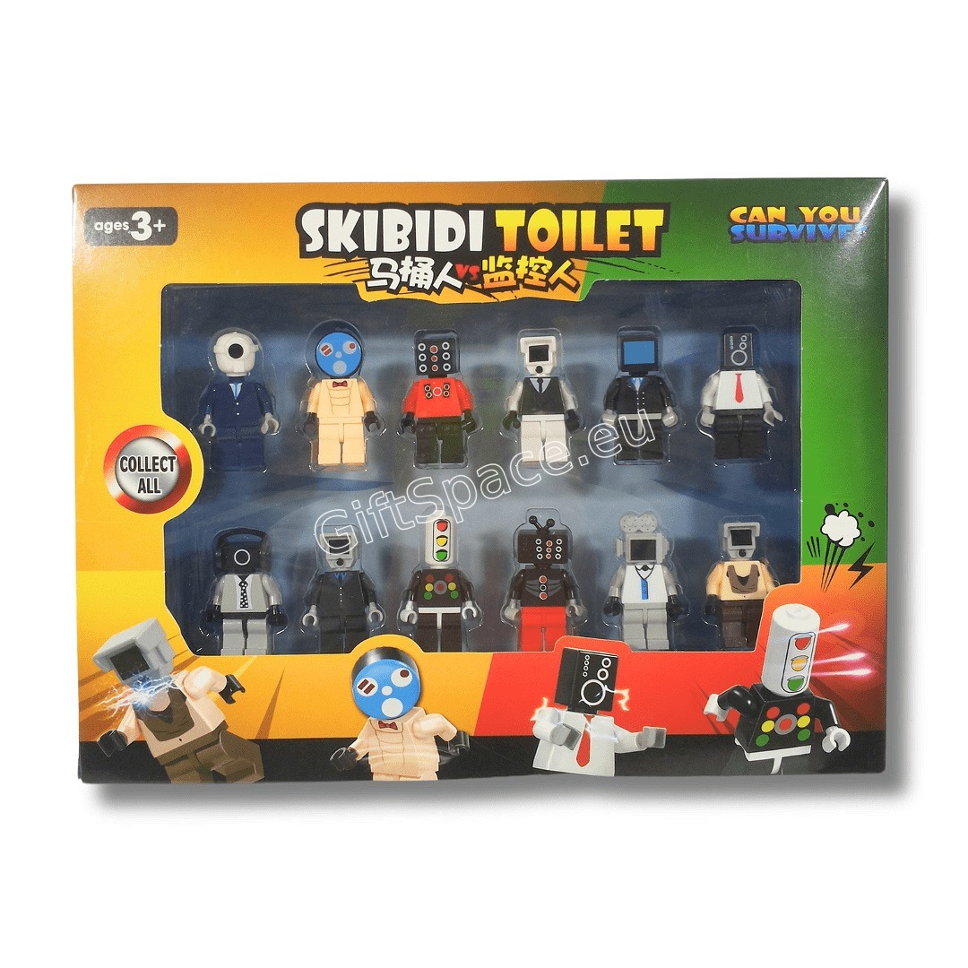 Комплект от 12 фигурки Skibidi Toilet тип конструктор