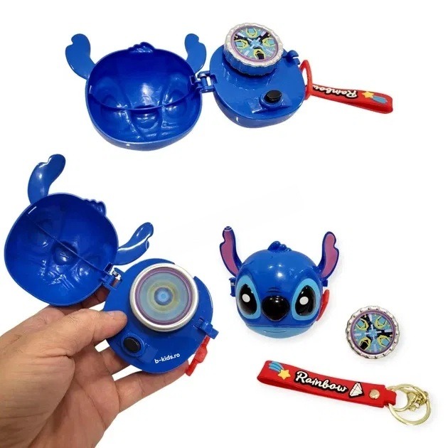 Фигурка Stitch с пусково устройство и метален гироскоп