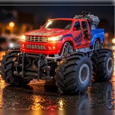 Червено-син джип Spider Truck с визия на Спайдърмен