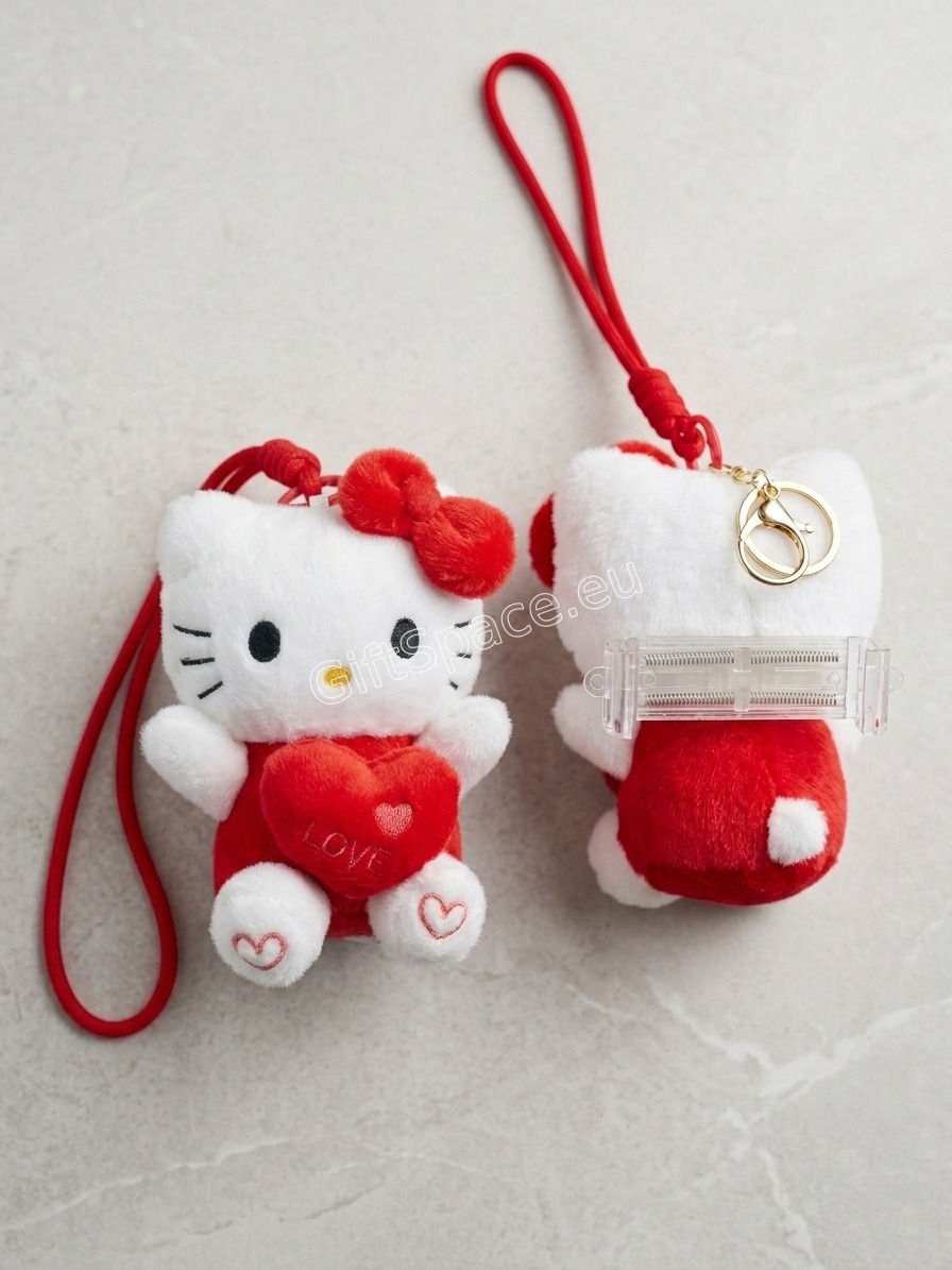 Плюшен ключодържател Hello Kitty с разтегателна стойка за телефон