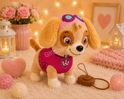 Интерактивно кученце Скай от Paw Patrol с розов авиаторски екип