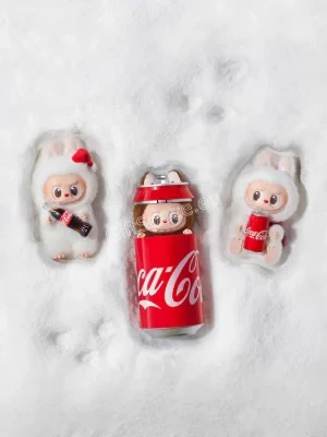 Плюшена играчка Labubu Coca-Cola с бутилка или кен
