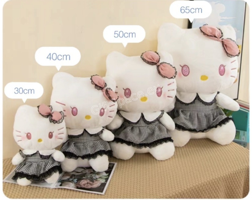 Плюшена играчка Hello Kitty Sanrio с рокля и панделка