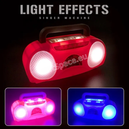 Детски касетофон за караоке с микрофон и LED светлини