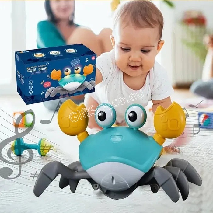Интерактивна играчка рак Кроули с музика и LED светлини