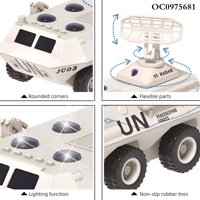 Бронетранспортьор Super Tank Radar Armored с радар, светлини и звукови ефекти