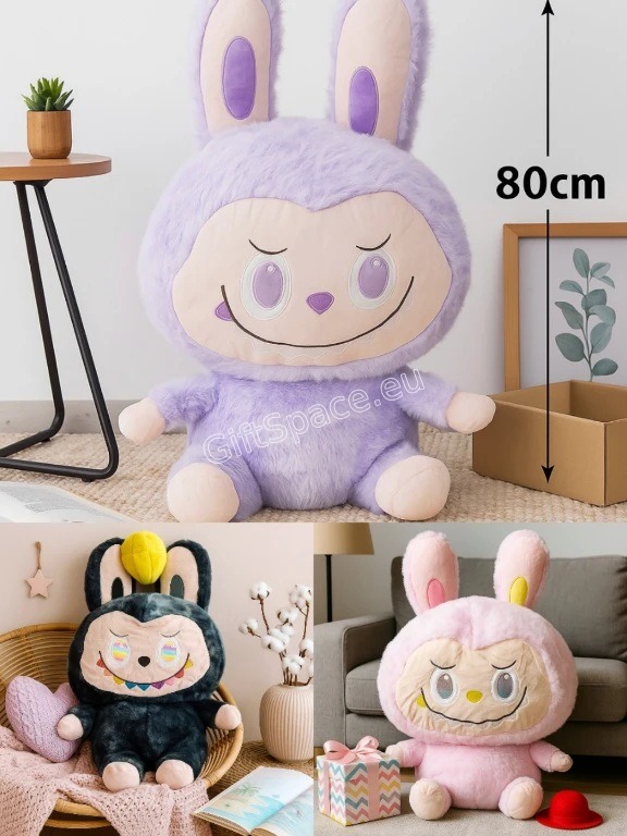 Плюшена играчка Labubu с големи уши и характерна усмивка