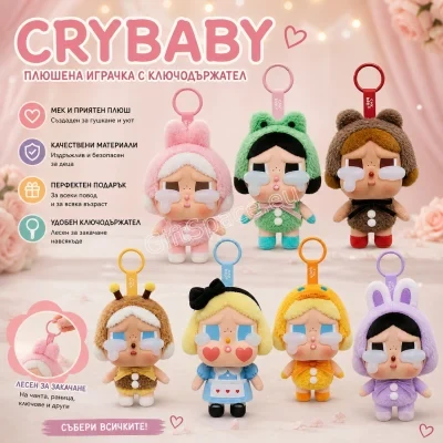 Плюшена играчка ключодържател Pop Mart Crying Again