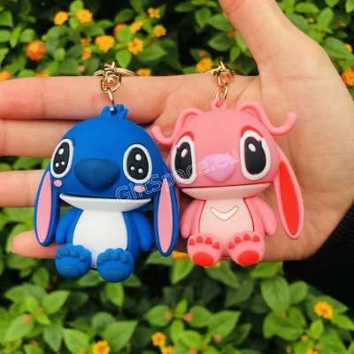 Ключодържател с фигурка на Stitch или Angel и каишка