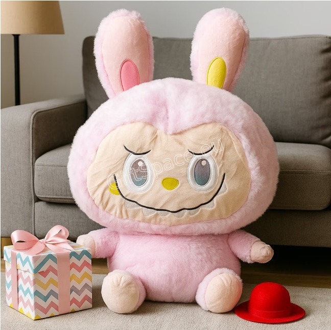 Плюшена играчка Labubu с големи уши и характерна усмивка