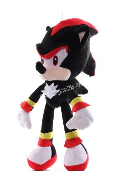 Плюшена играчка Шадоу от Sonic с черни бодли и червени ивици
