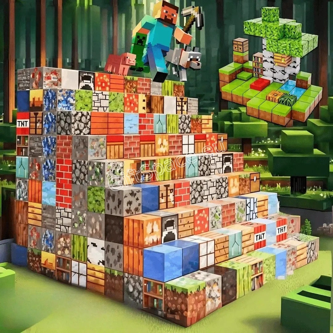 Магнитни кубчета Minecraft, комплект от 250 части