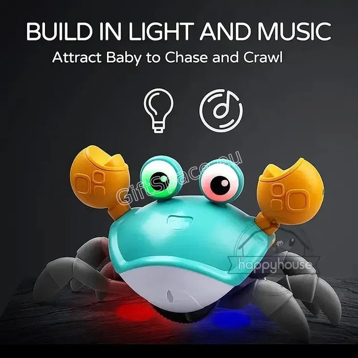 Интерактивна играчка рак Кроули с музика и LED светлини