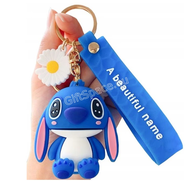 Ключодържател с фигурка на Stitch или Angel и каишка