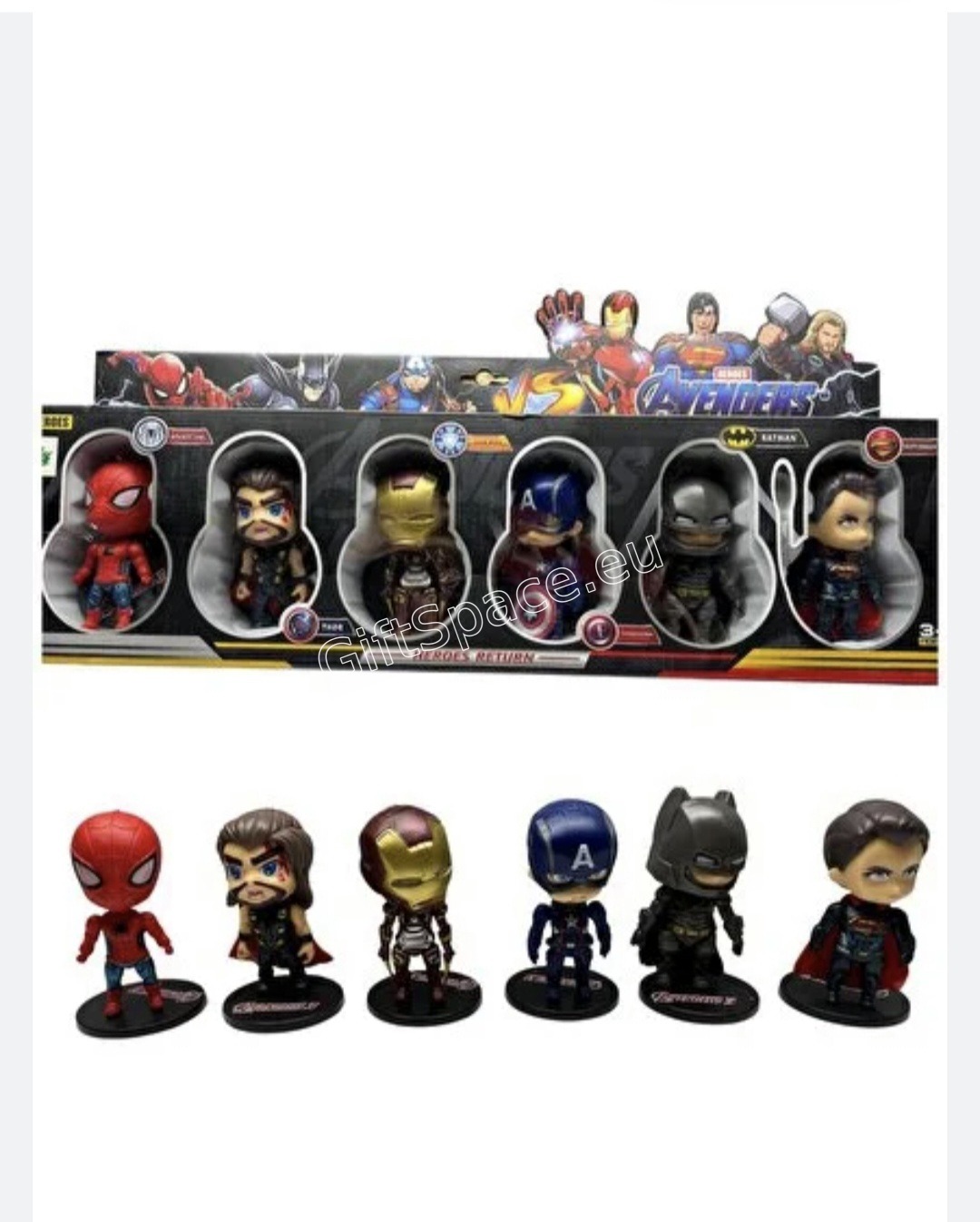 Комплект фигурки Avengers със Спайдърмен, Хълк и Железния човек