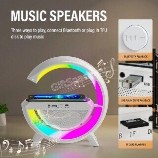Бяла смарт LED лампа G-Series с Bluetooth високоговорител