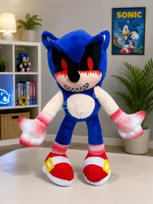 Плюшена играчка Sonic EXE с червени зеници, 30 см
