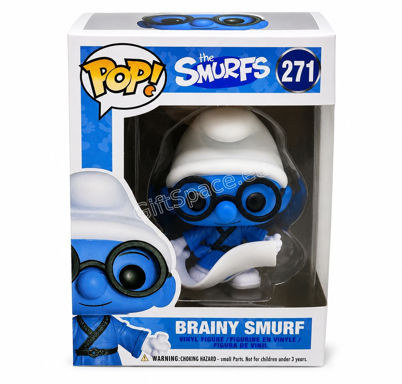 Funko Pop фигурка на Брейни Смърф с очила и книга
