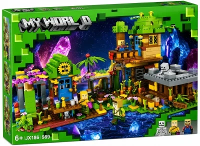 Конструктор Minecraft My World JX186 с къща на дърво и ферма