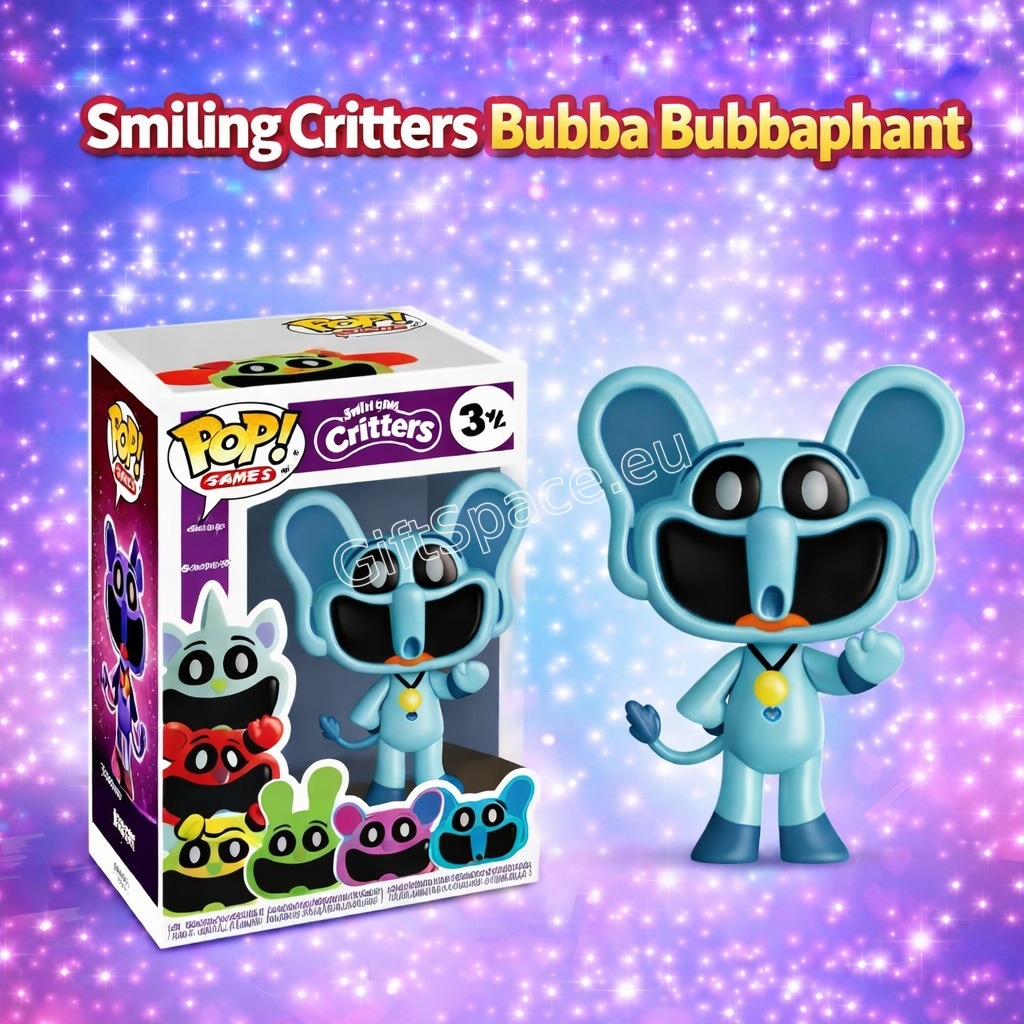 Синя фигурка на слончето Bubba Bubbaphant от Smiling Critters