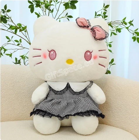 Плюшена играчка Hello Kitty Sanrio с рокля и панделка