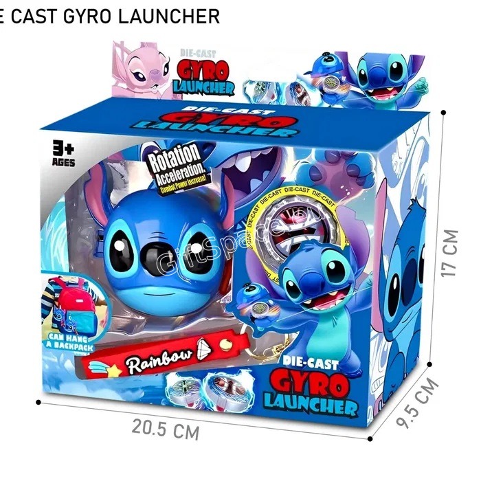 Фигурка Stitch с пусково устройство и метален гироскоп