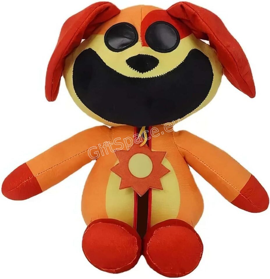Плюшена играчка DogDay с оранжево тяло и медальон слънце