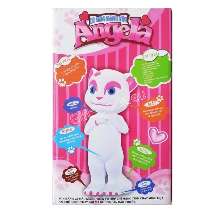 Интерактивна бяла котка Анджела Talking Angela