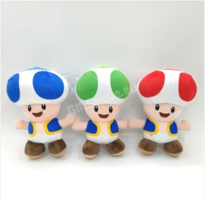 Плюшена гъбка Toad от Super Mario в цветен вариант