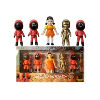Комплект от 5 фигурки на пазачи от Squid Game