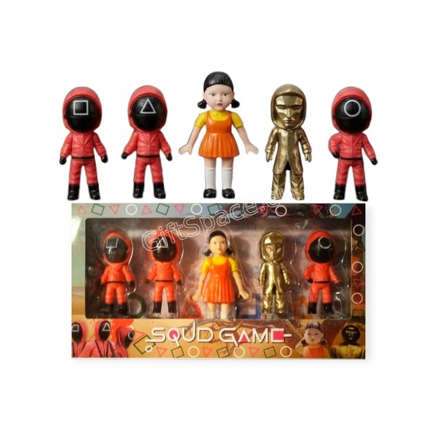 Комплект от 5 фигурки на пазачи от Squid Game