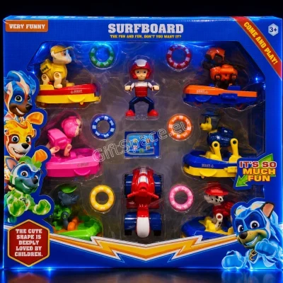 Комплект Paw Patrol с шест кученца, моторни лодки, Райдър и ATV