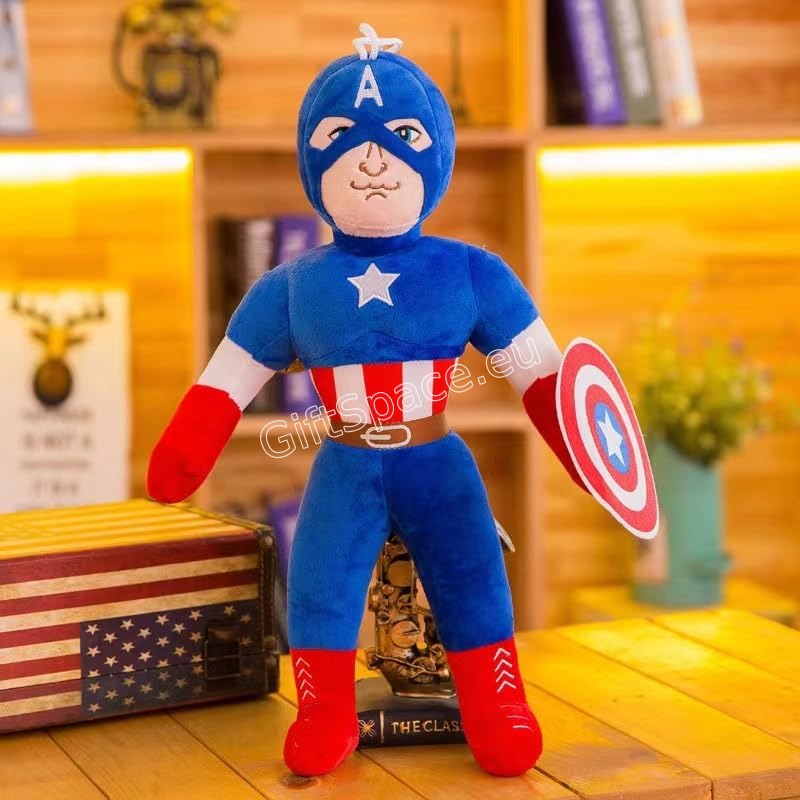 Плюшена играчка Капитан Америка със закрепен щит