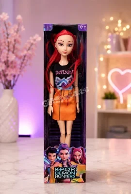 Кукла K-POP Demon Hunters с червена коса, 30 см