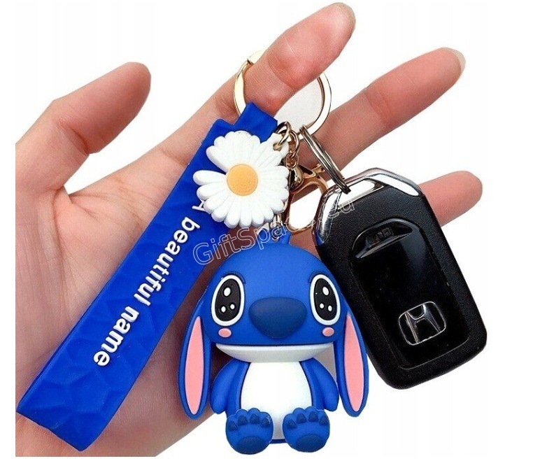 Ключодържател с фигурка на Stitch или Angel и каишка