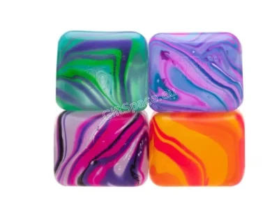 Цветен мраморен скуиши куб Nice Cube Swirl
