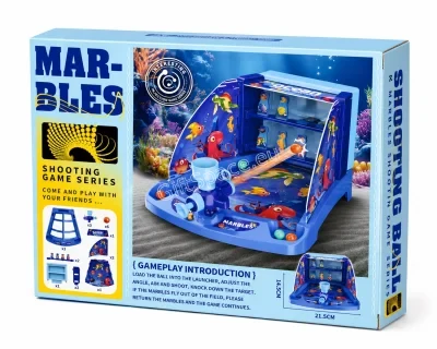 Настолна игра Ocean Marbles Shooting Game с катапулт и морски мишени