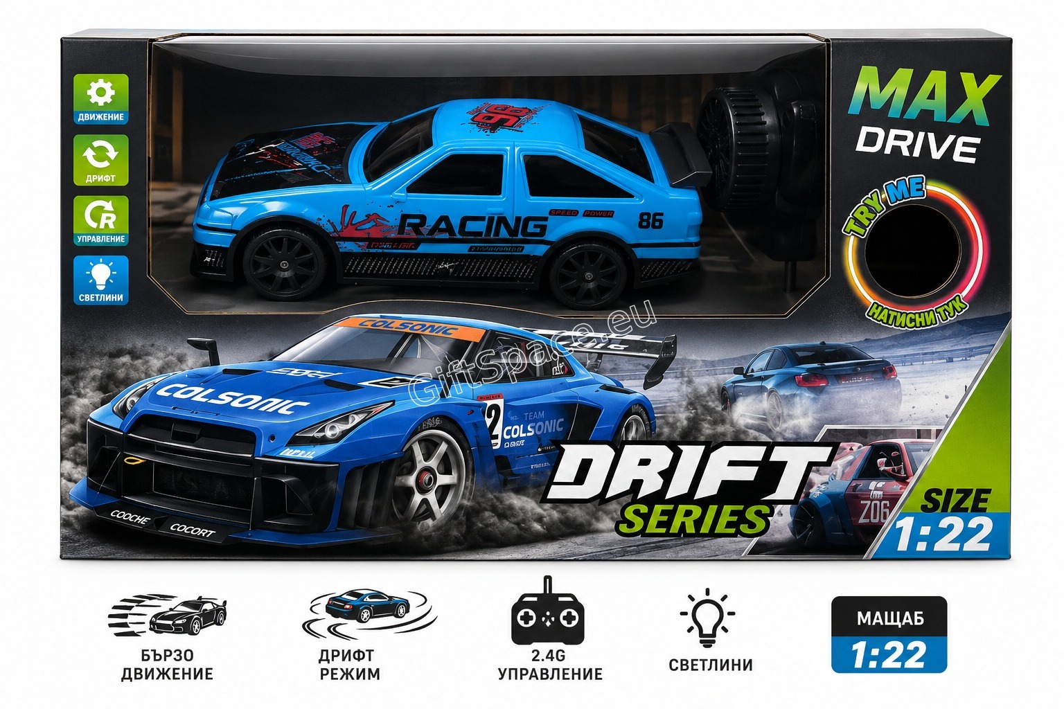 RC дрифт кола EV7356 с LED светлини
