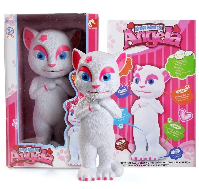 Интерактивна бяла котка Анджела Talking Angela