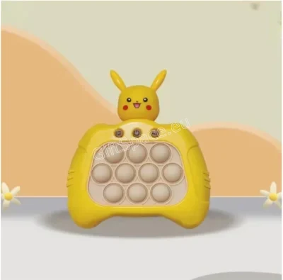 Жълта електронна игра Quick Push с дизайн Пикачу