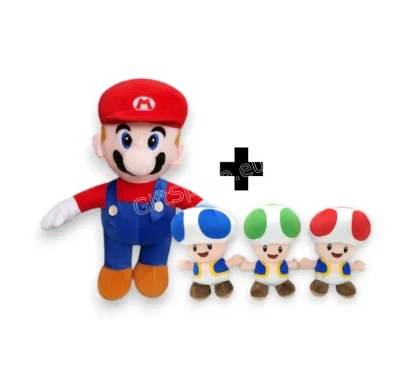 Плюшена играчка Супер Марио и гъбка Toad