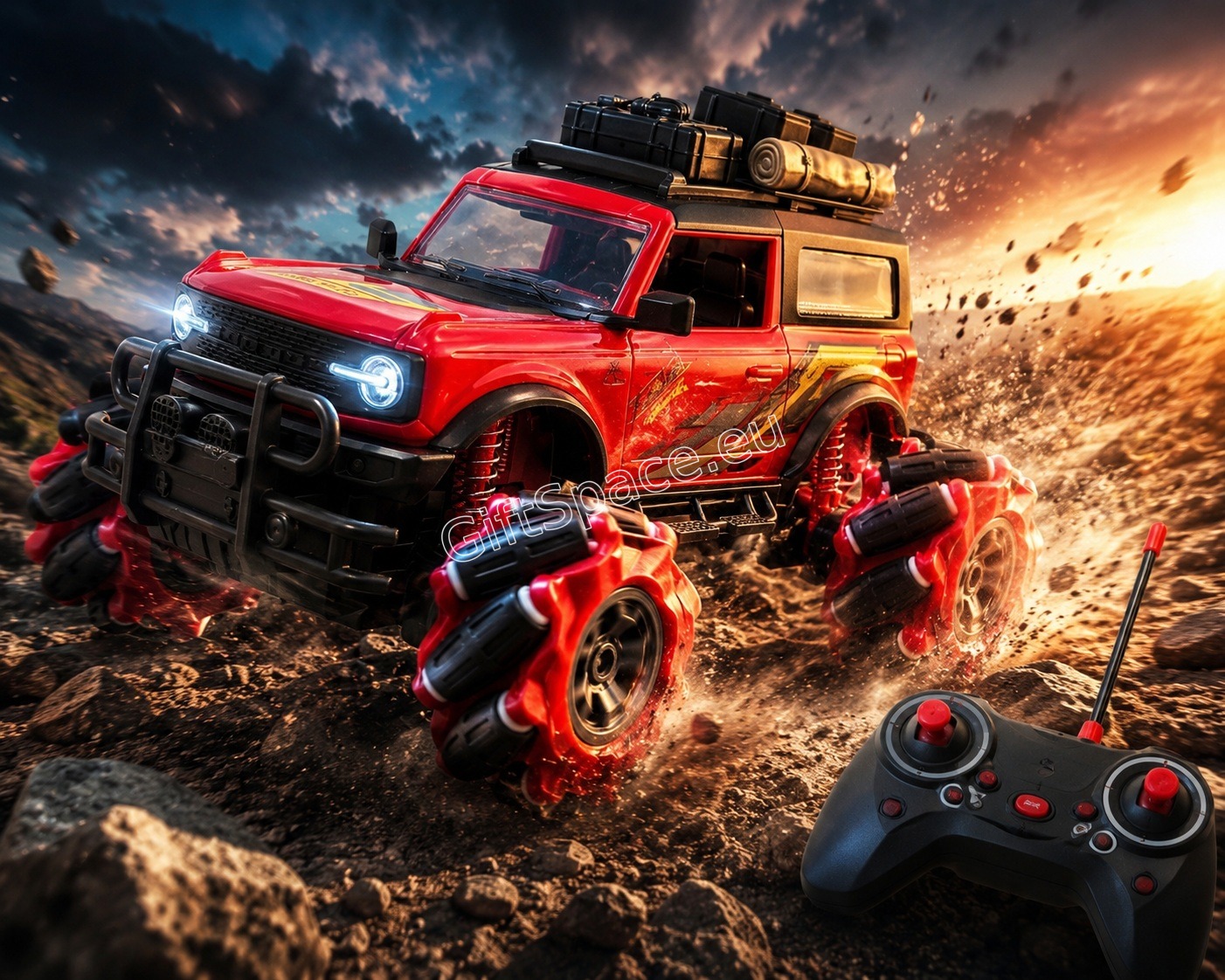 Радиоуправляем офроуд джип X-Monster 4x4 с LED светлини