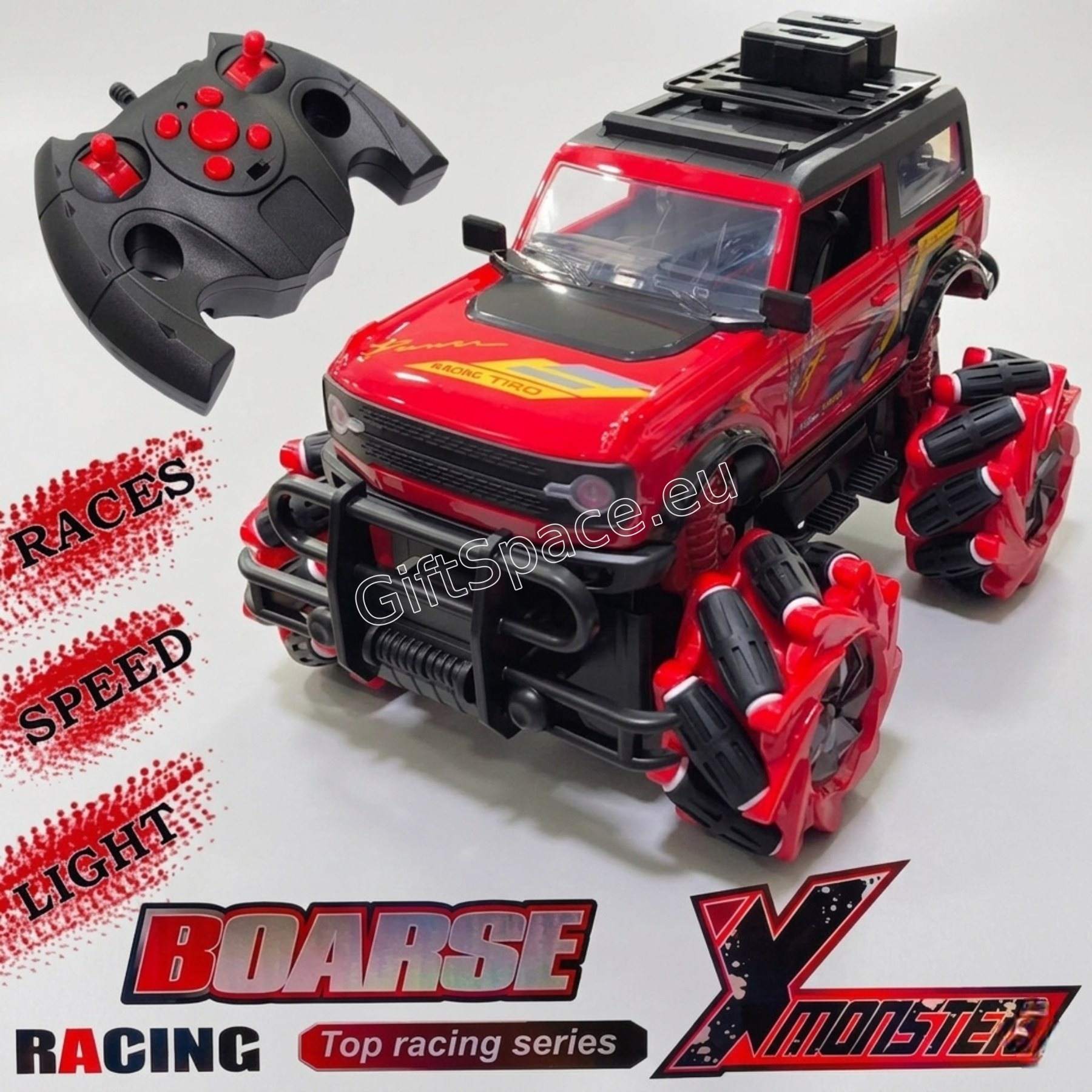 Радиоуправляем офроуд джип X-Monster 4x4 с LED светлини